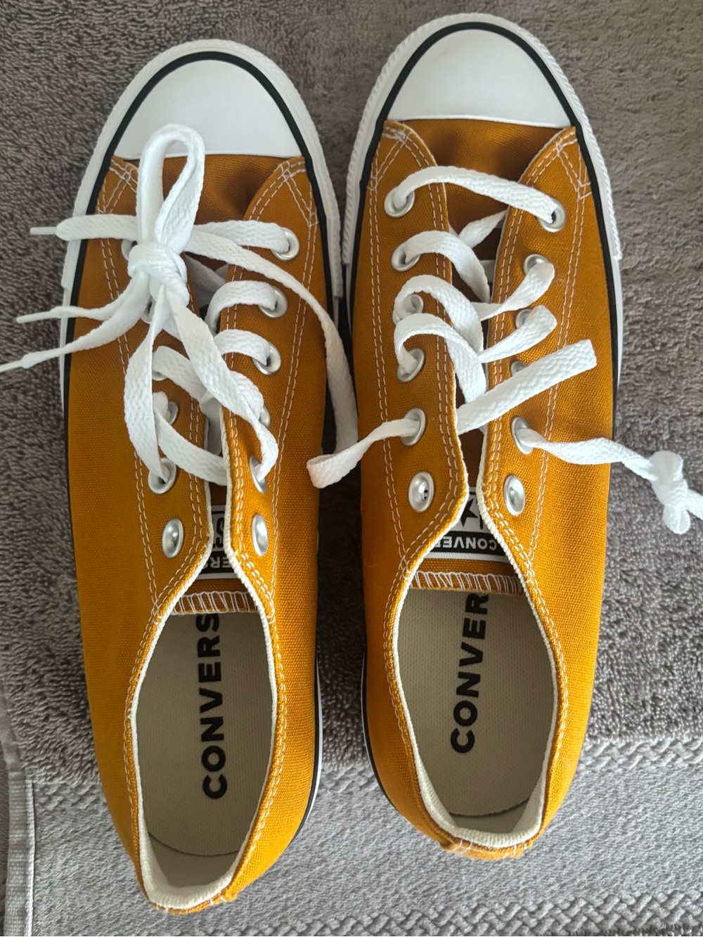 Converse Low Top Canvas Sneakers - Mustard Yellow